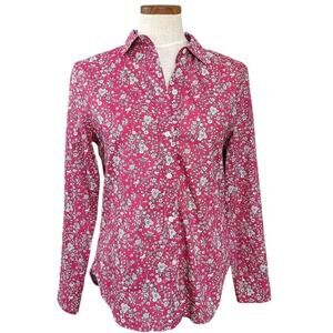 Liberty J Crew Summer Blooms Button Down Size 4 Floral Designer Collab Preppy